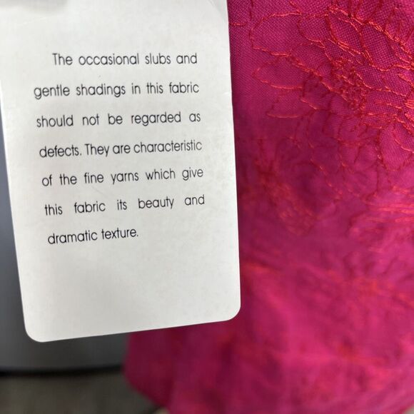 New Jones New York Sleeveless Sheath Linen Fuchsia Pink Dress Womens 8 Floral - Picture 11 of 16